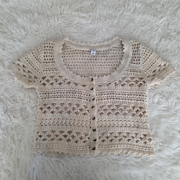 WOMEN'S CROCHET CARDIGAN - Picture 7 of 14